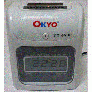 OKYO ET-6800 Time Recorder (Digital Display) FREE TIME CARD / CARD RACK PLUS INSTALLATION